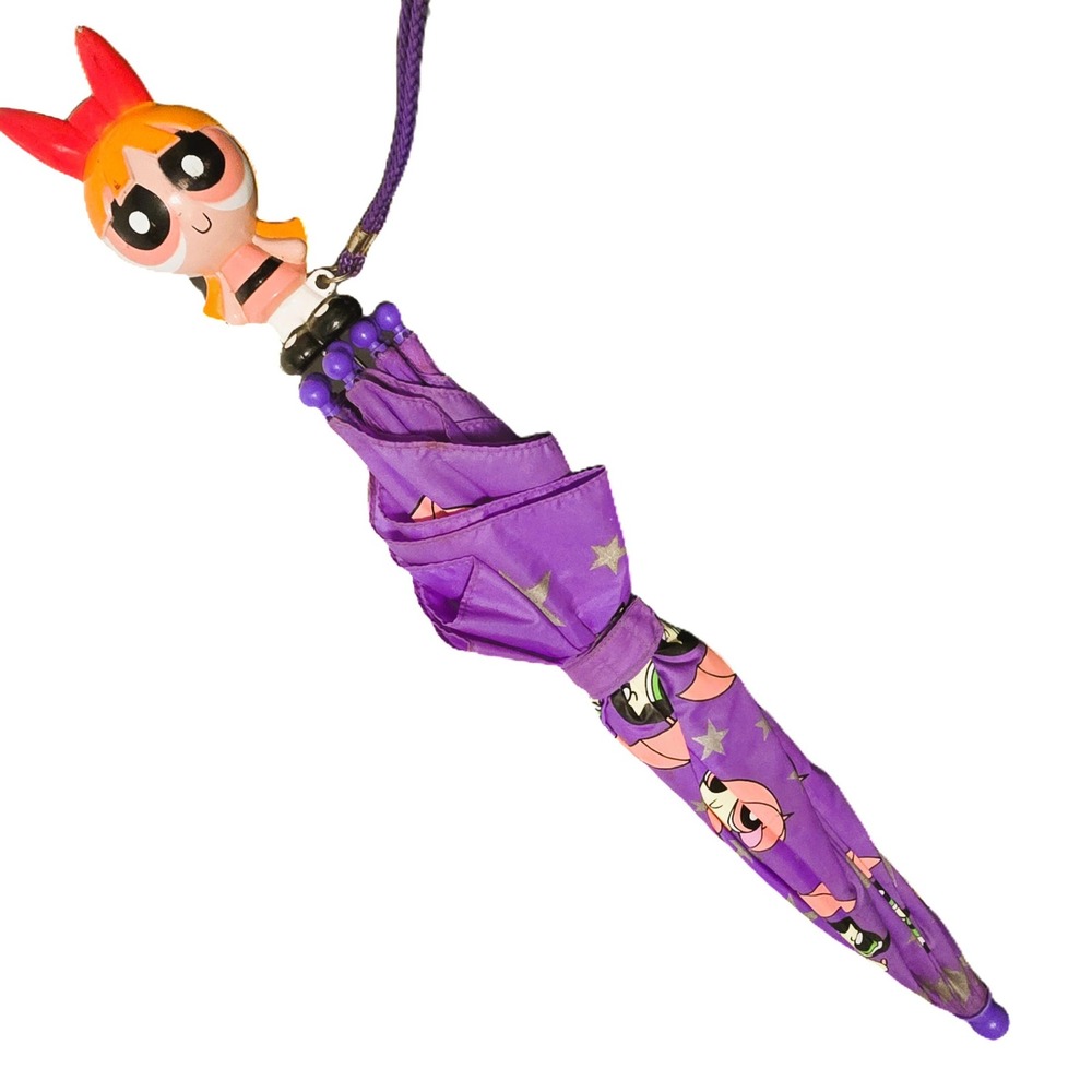 Powerpuff Girls Blossom‎ Umbrella Kids Purple Star Character Handle